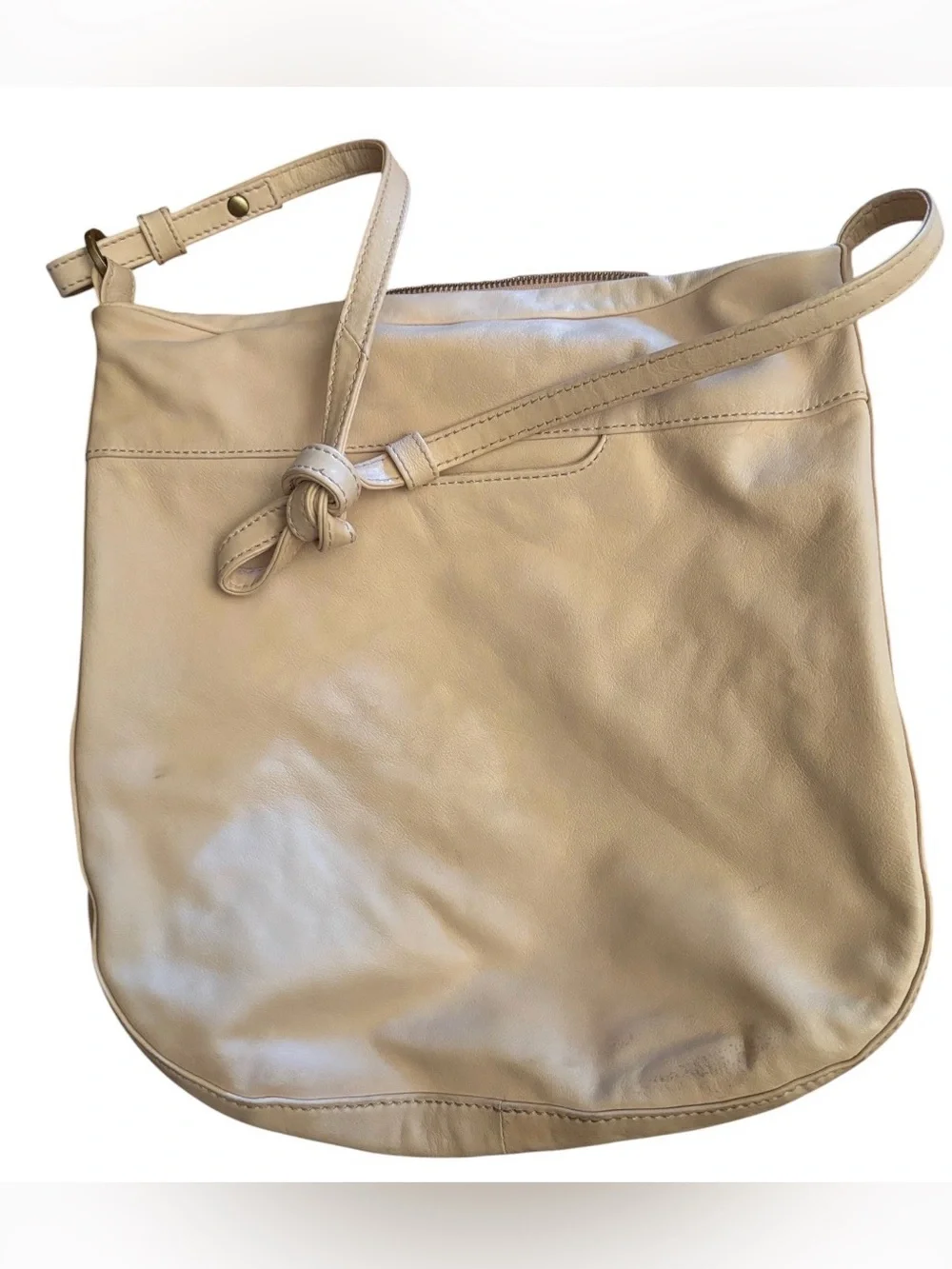 Hobo | White Braided Leather Large Satchel | 90’s Vibe Mom | Hippie Boho Purse